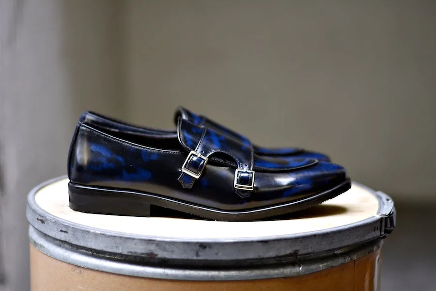 504 Double Monk Strap Blue