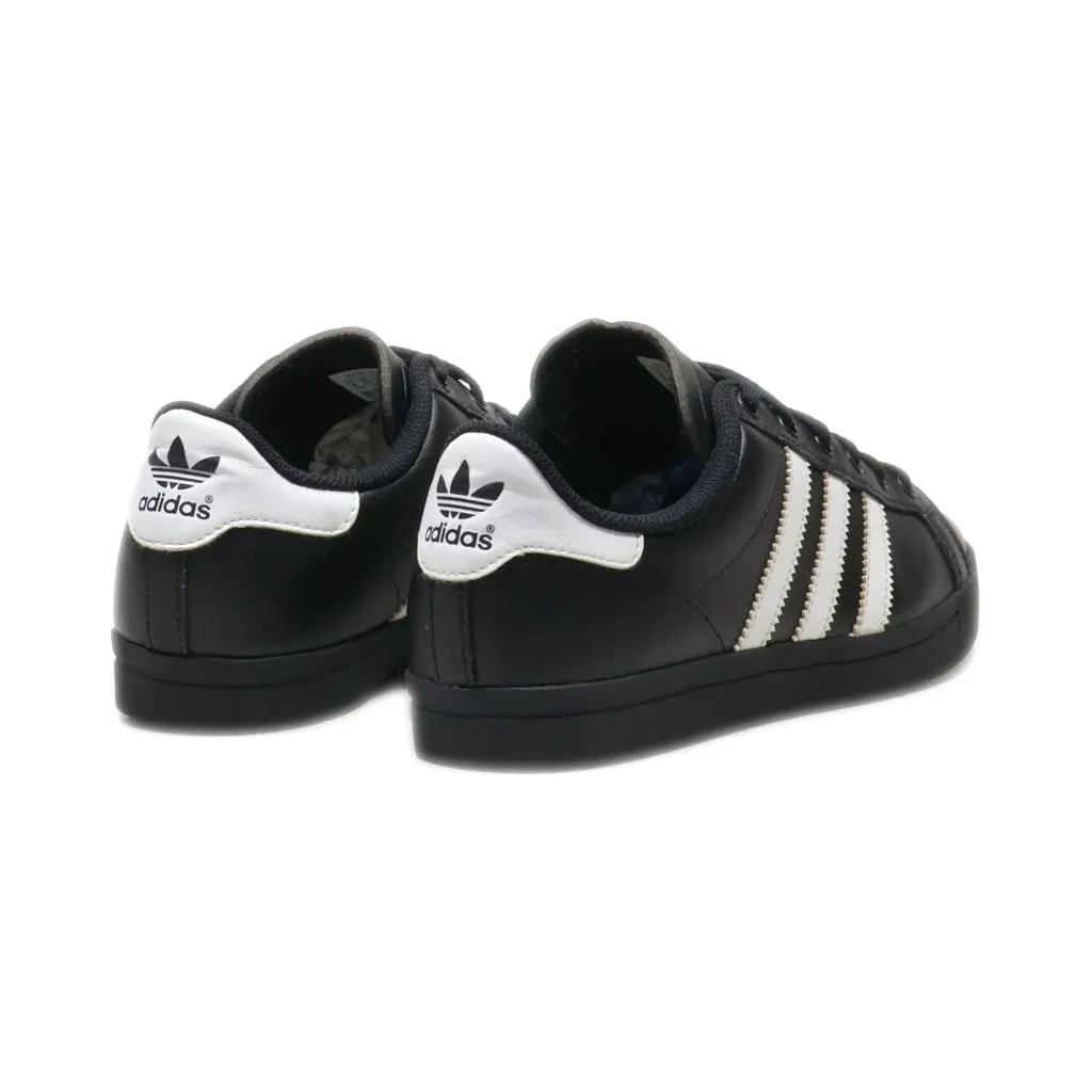 Adidas Coast Star J Sneakers Leather Black Colour For Kids