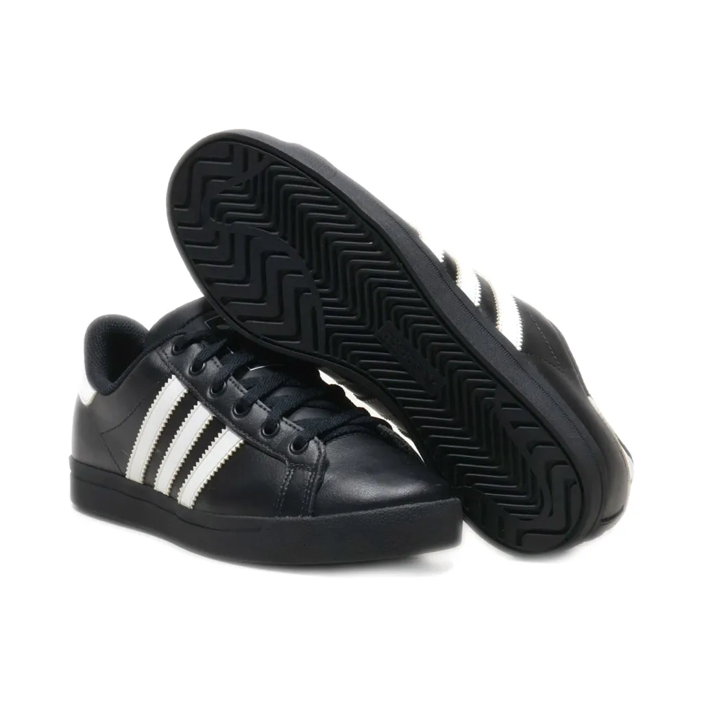 Adidas Coast Star J Sneakers Leather Black Colour For Kids