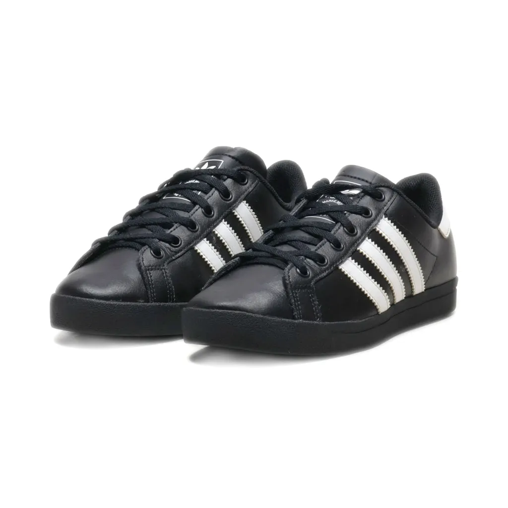 Adidas Coast Star J Sneakers Leather Black Colour For Kids