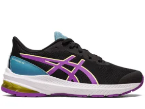 Asics Gel GT1000 12 GS Kids Running Shoe (Black/Cyber Grape)