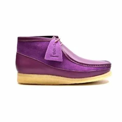 British Walkers Walker 100 Wallabee Boots Men's Purple Leather and Suede