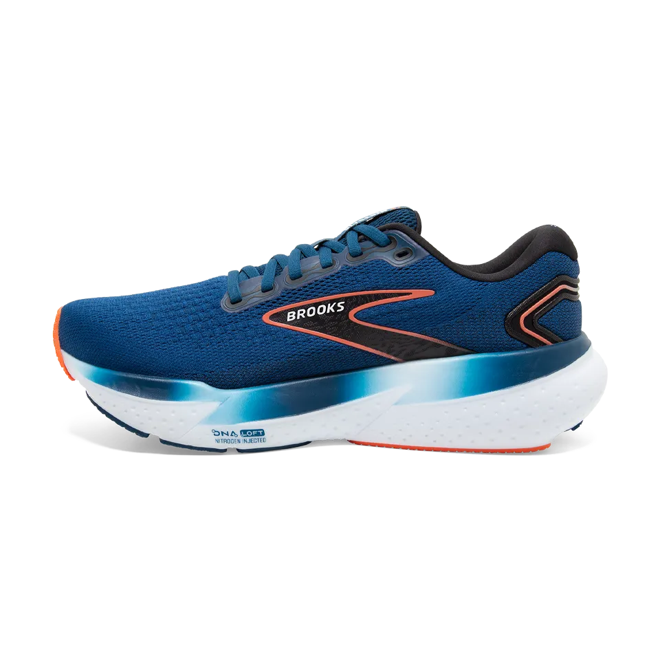 Brooks Men's Glycerin 21 D Width Blue Opal/Black/Nasturtium