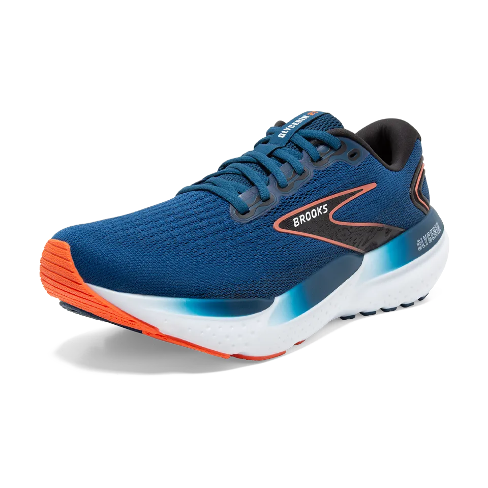 Brooks Men's Glycerin 21 D Width Blue Opal/Black/Nasturtium