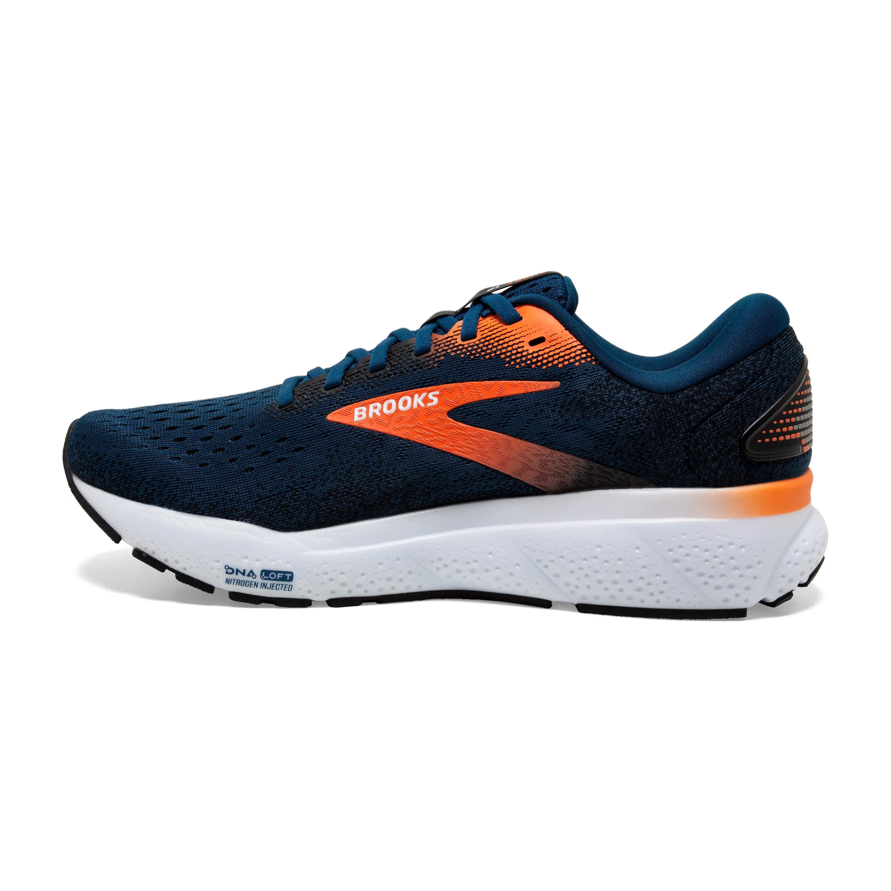 Brooks Mens Trainer Ghost 16 Blue Opal/Black/Nasturtium