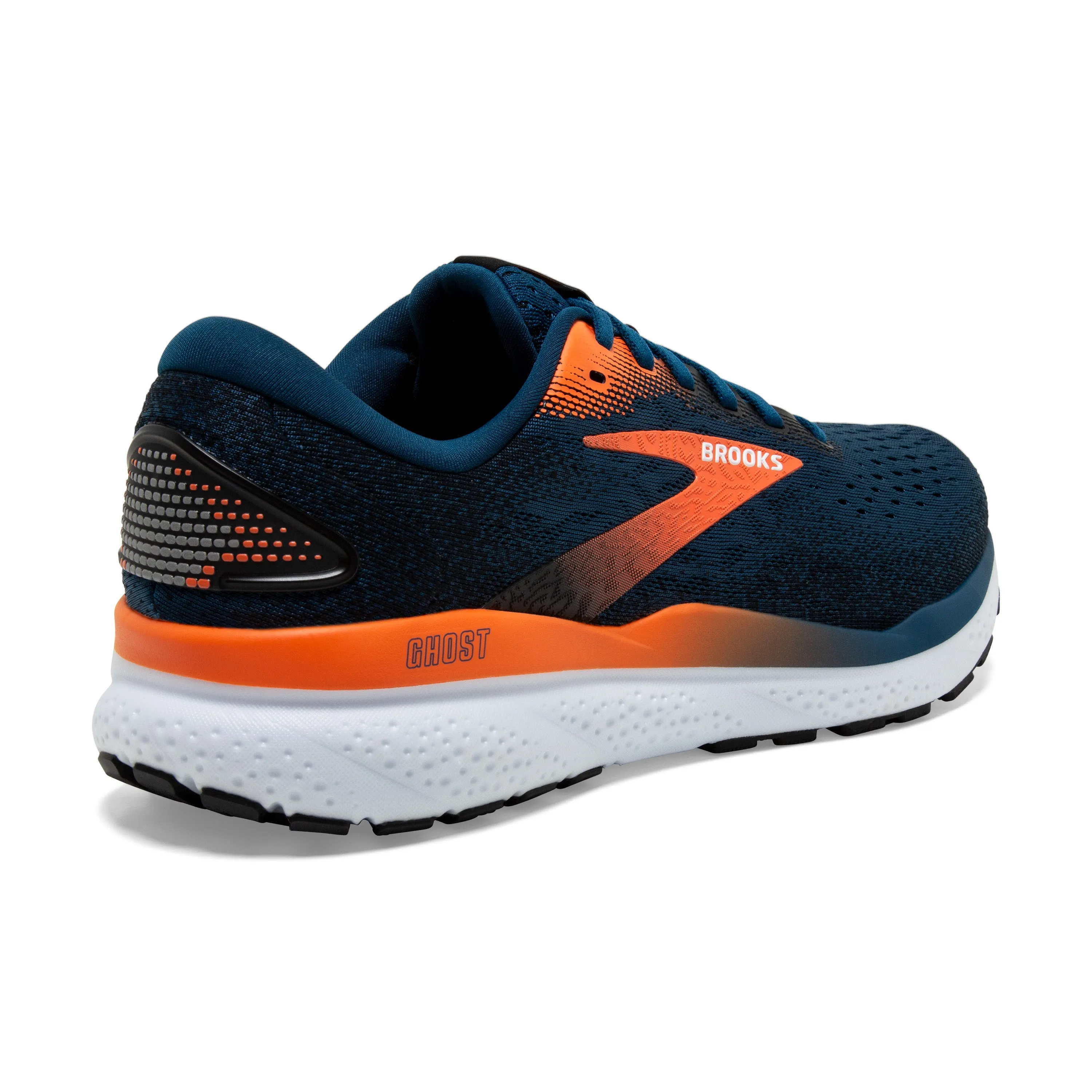 Brooks Mens Trainer Ghost 16 Blue Opal/Black/Nasturtium