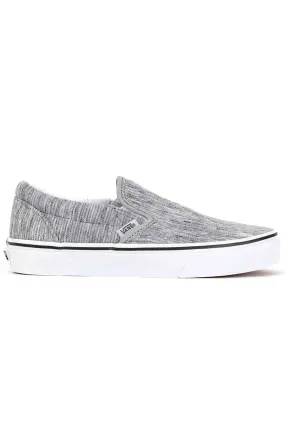 (BV3V7B) Rib Knit Classic Slip-On Shoe - Grey/True White