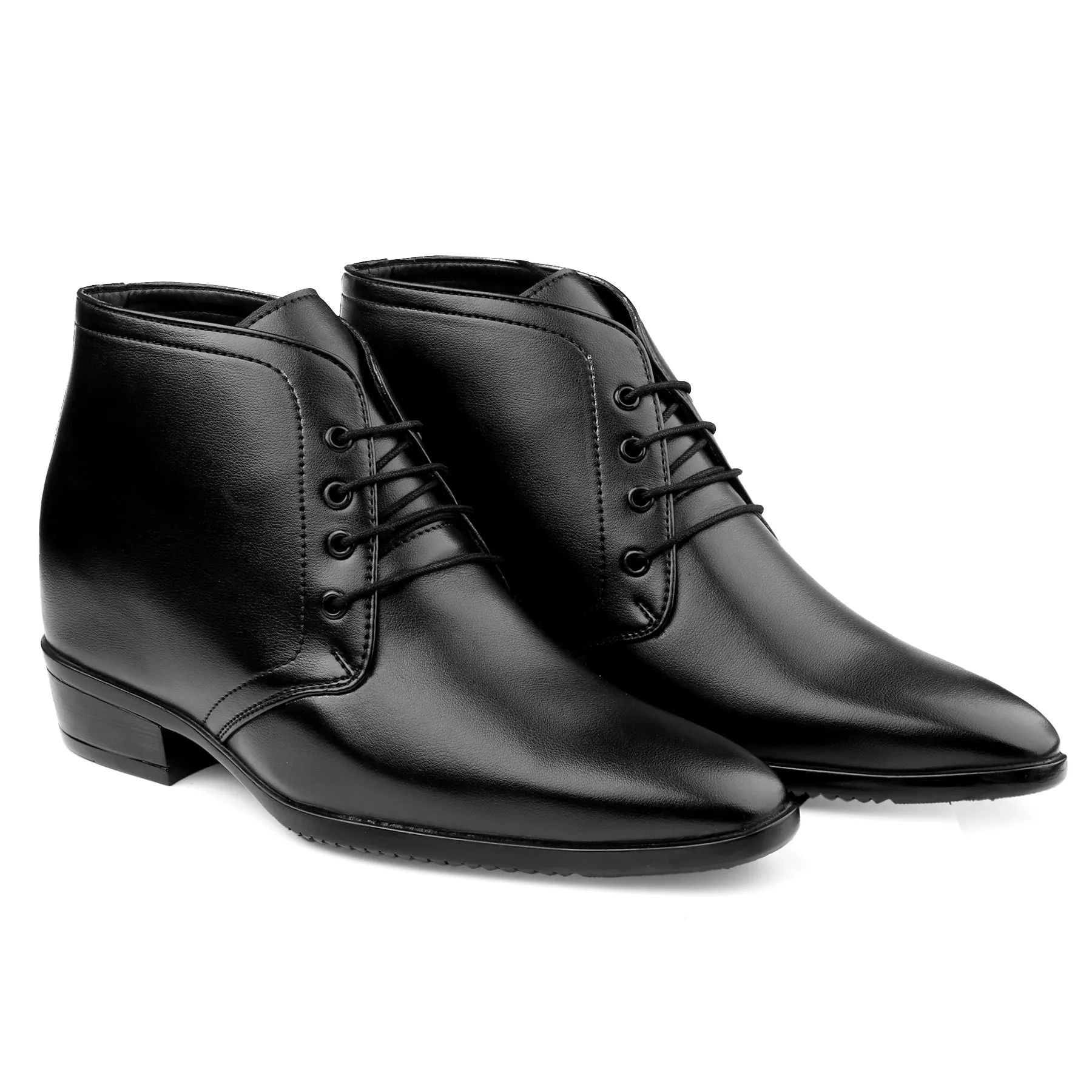 BXXY Men's 3.5 Inch Hidden Height Increasing Formal Lace-up Boot