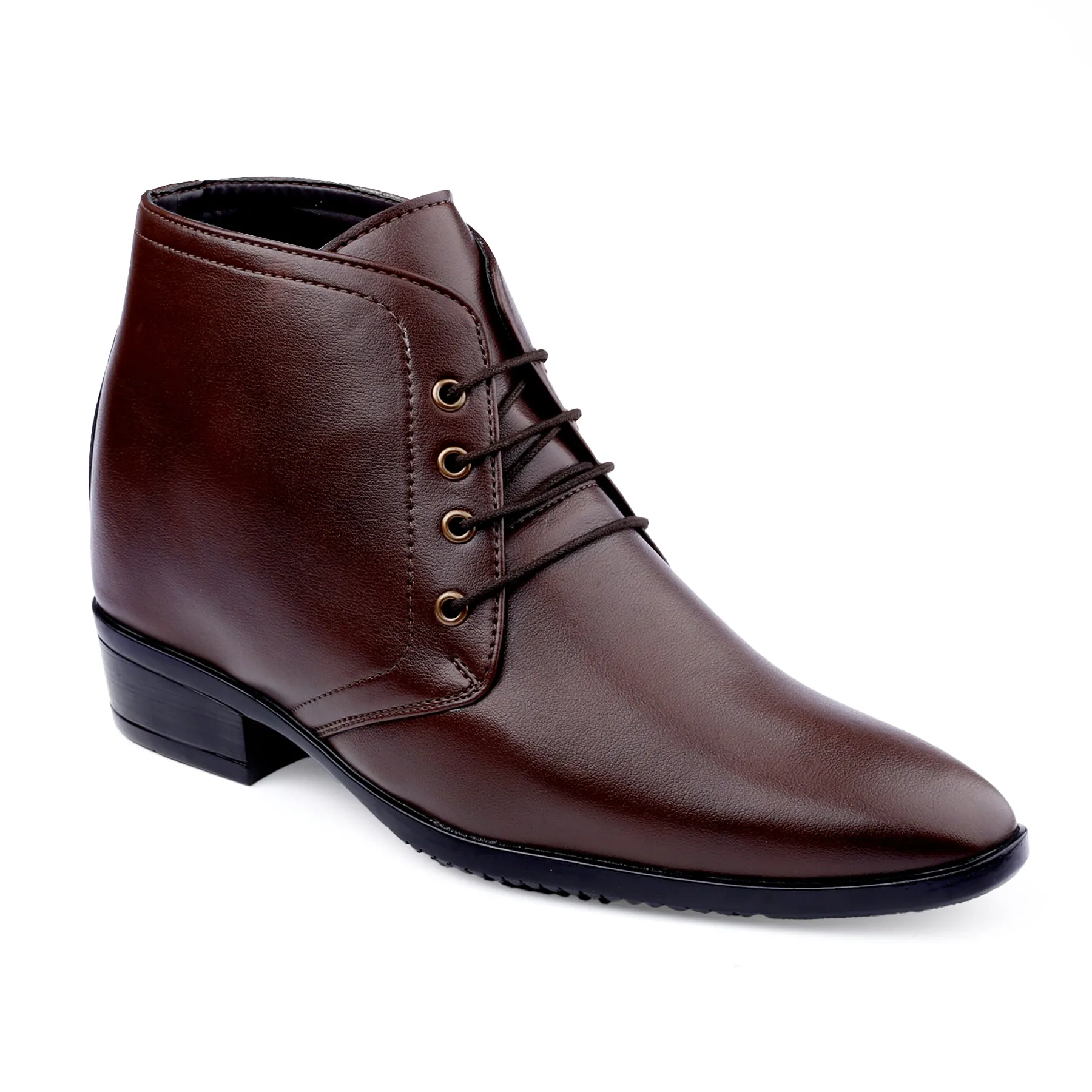 BXXY Men's 3.5 Inch Hidden Height Increasing Formal Lace-up Boot