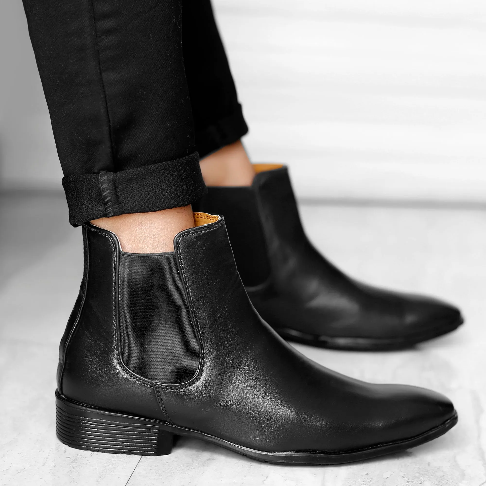 Bxxy's Vegan Leather Ultra Stylish Comfortable Slip-on Chelsea Boots