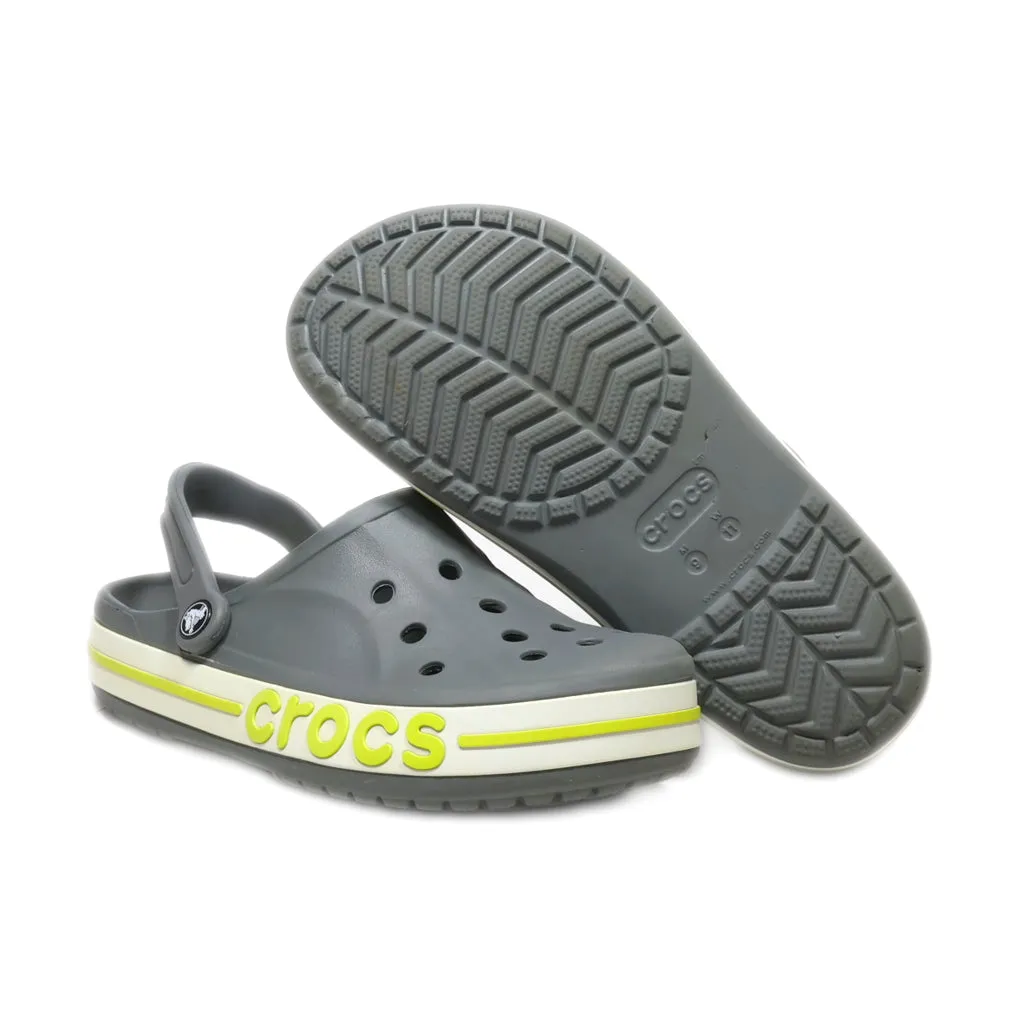 Crocs Bayaband Clog Slip Ons Rubber Grey Colour For Women