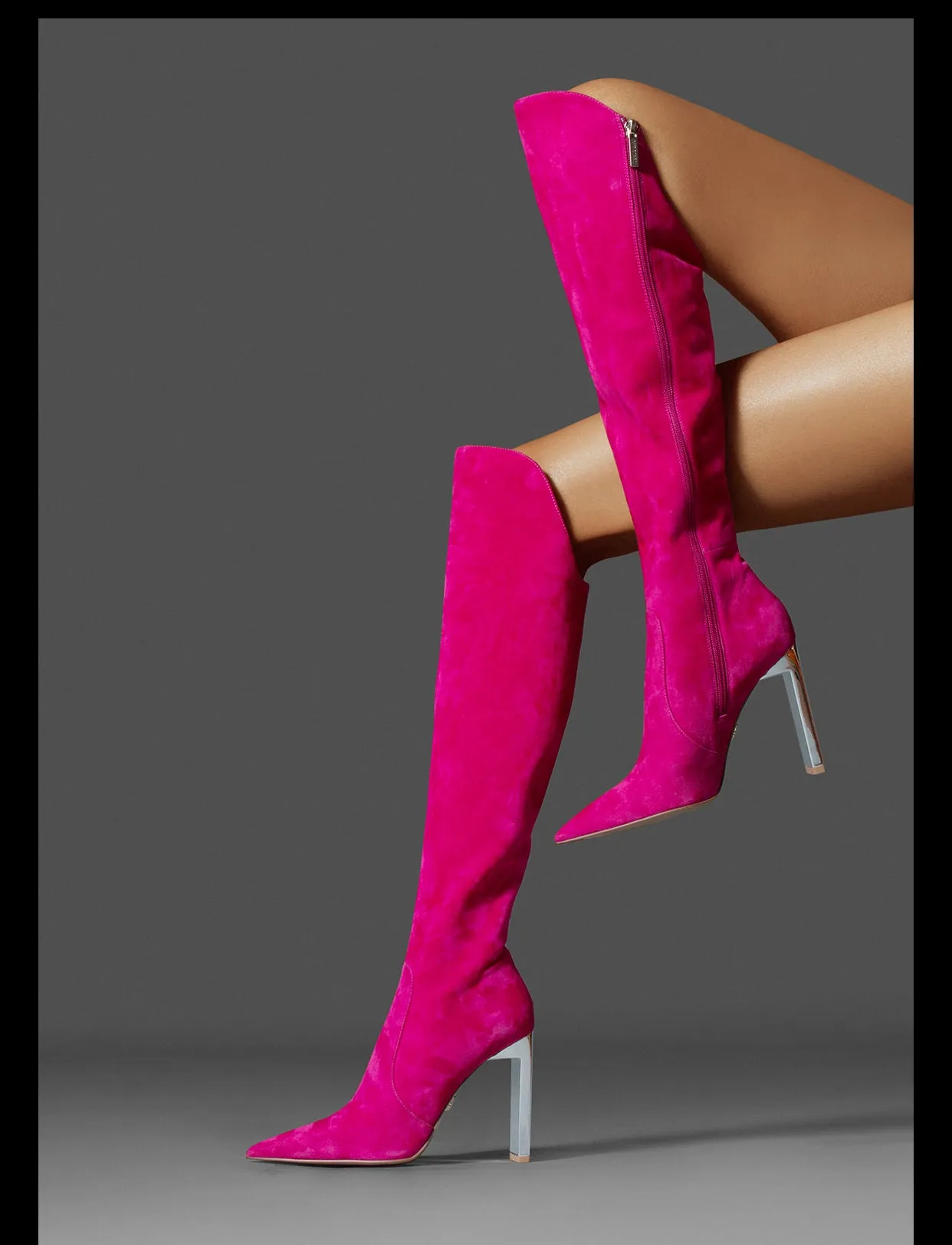 Fab-fei fuchsia autumn/winter knee-length high heel boots - Gachi