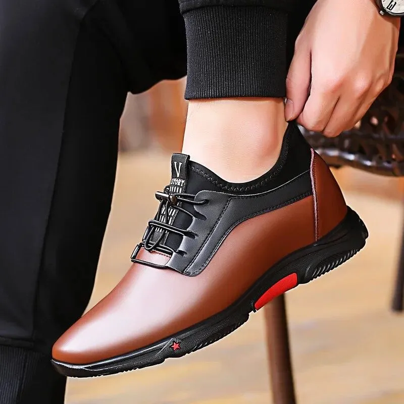 Fashion Sneakers Men Luxury Platform Elevator Shoes Brown S3098180