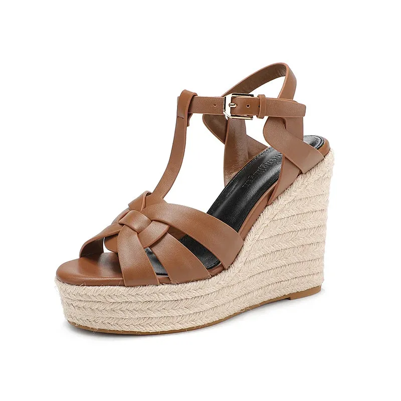 Funki Buys | Shoes | Women's Cross Plait High Wedge Sandals