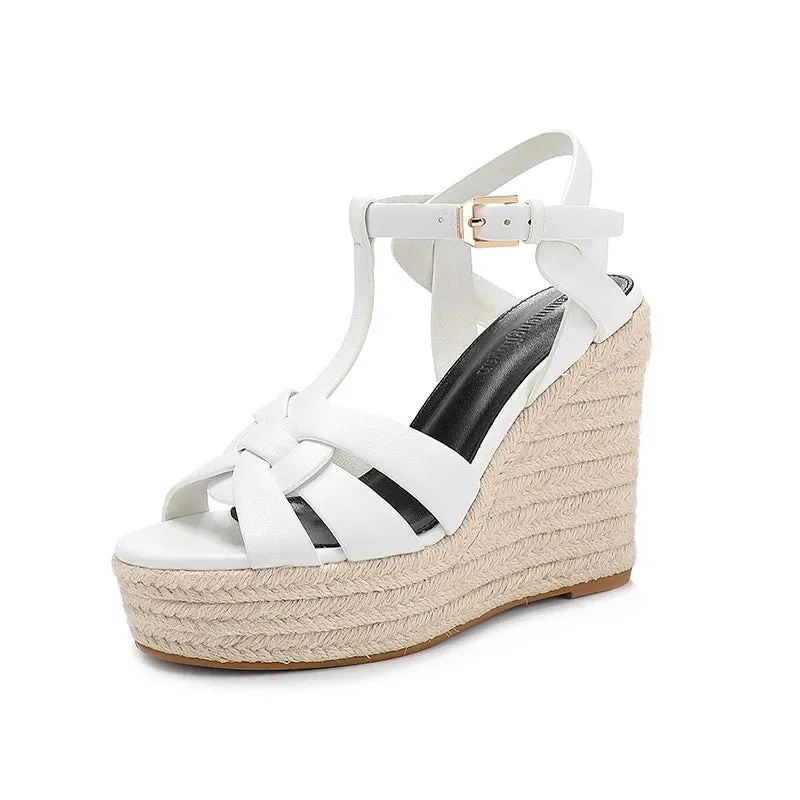 Funki Buys | Shoes | Women's Cross Plait High Wedge Sandals