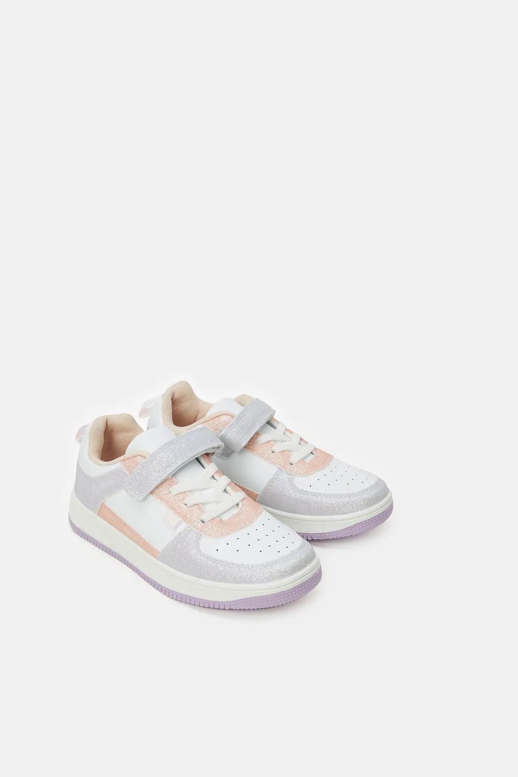 Girls Assorted Colour Block Sneakers