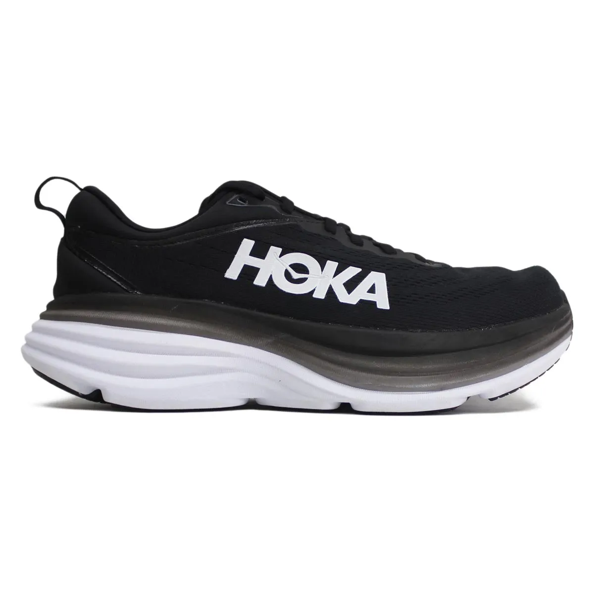 Hoka Womens Trainers Bondi 8 Lace-Up Low-Top Sneakers Textile - UK 8