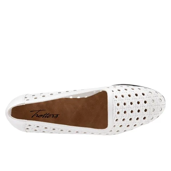 Liz Open Weave White Slip-on Shoes