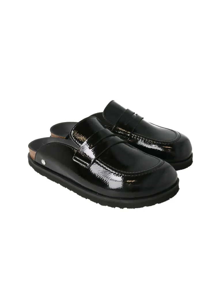 Lois Vegan Charcol Black Clogs