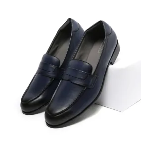 MARCEL - MIDNIGHT BLUE DUAL TONE PENNY SLIP-ON