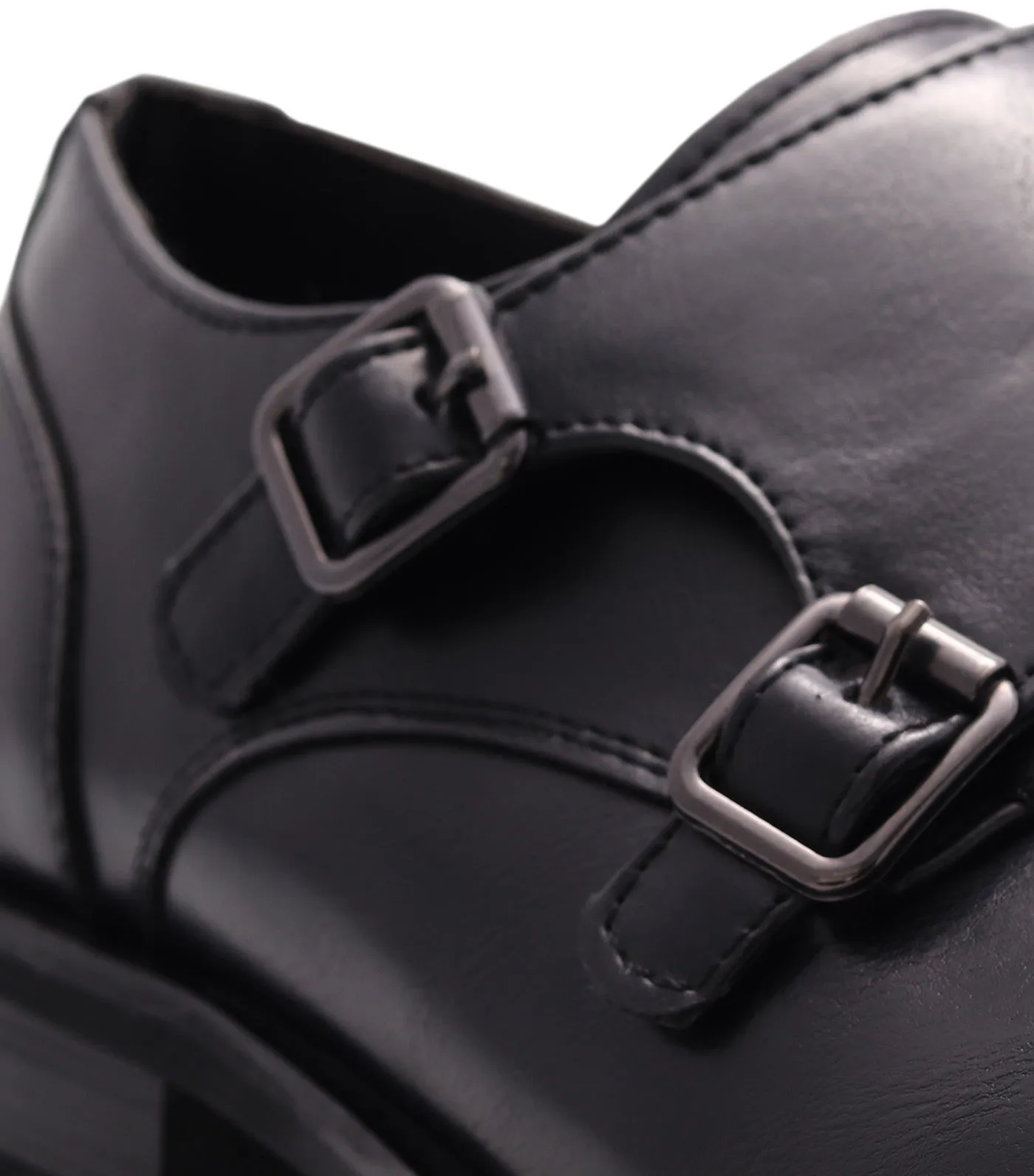 Marquee Double Monk Strap Black