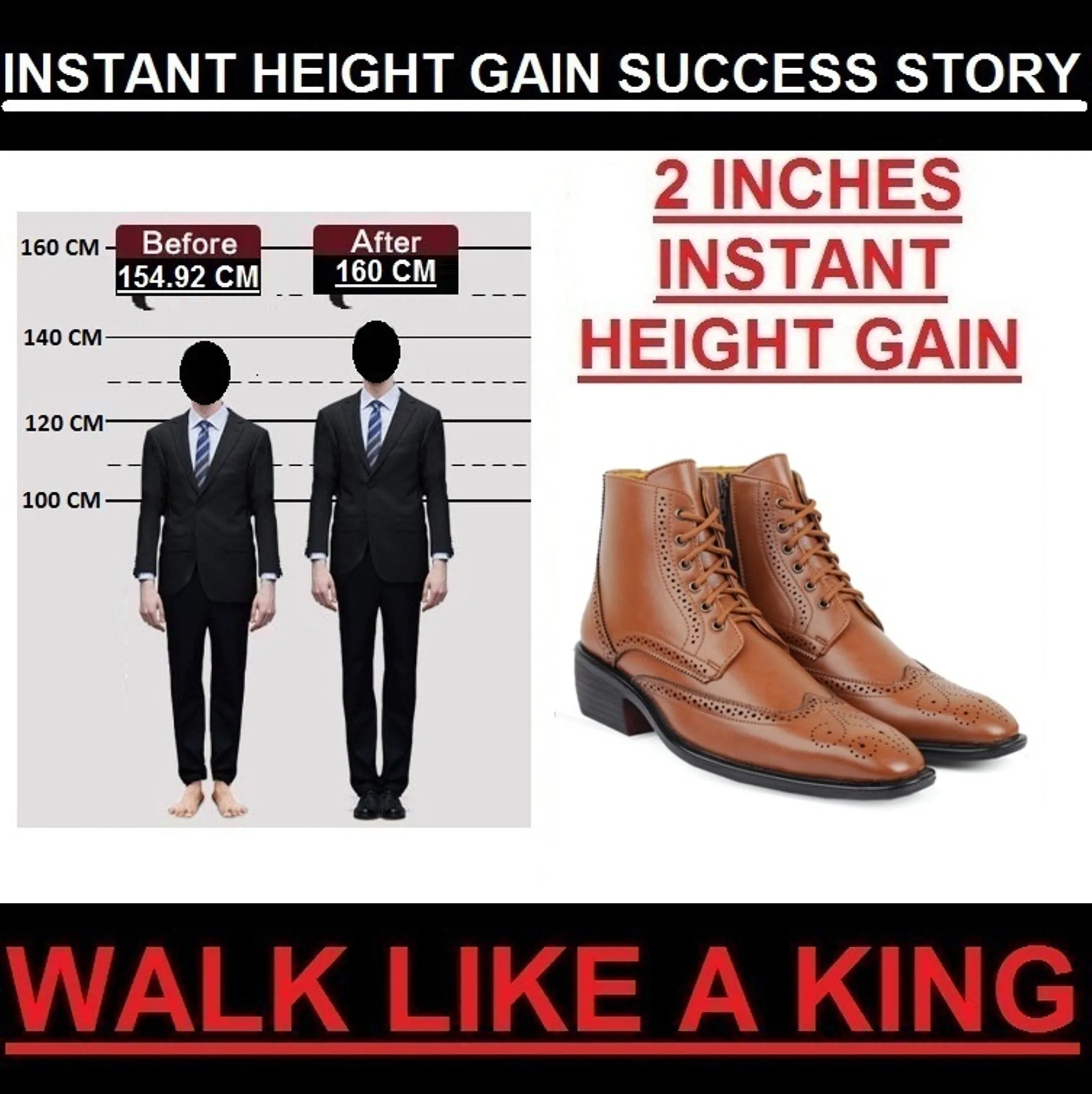 Men's Latest Comfortable Height Increasing Formal Office wear Boots