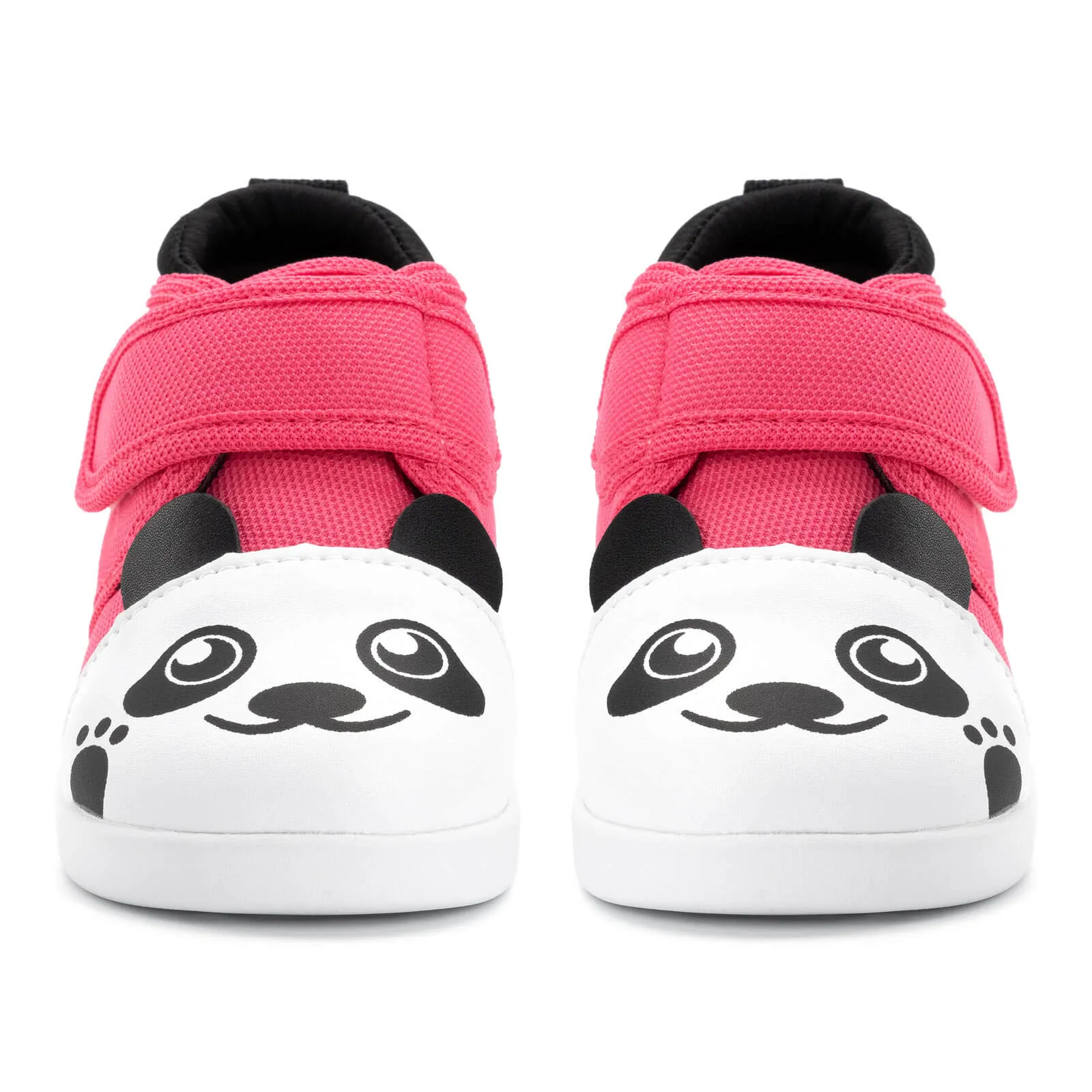 Panda Bear Squeaky Toddler Shoes | Dark Pink