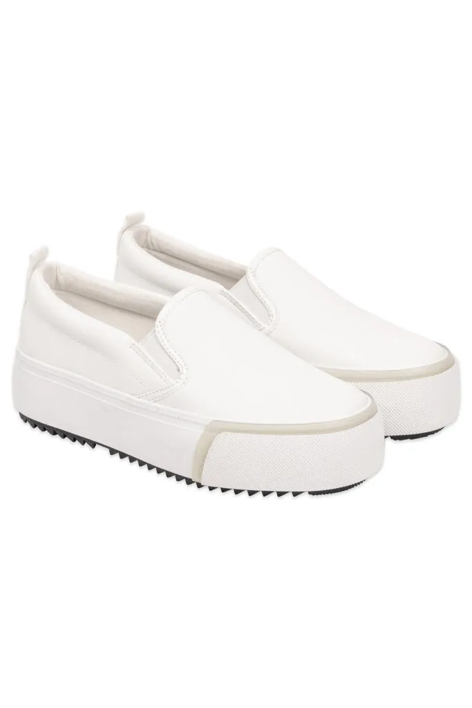 Platform Slip-On Sneaker _ 152446 _ White