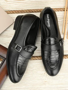 Raffle Black Monk Loafers