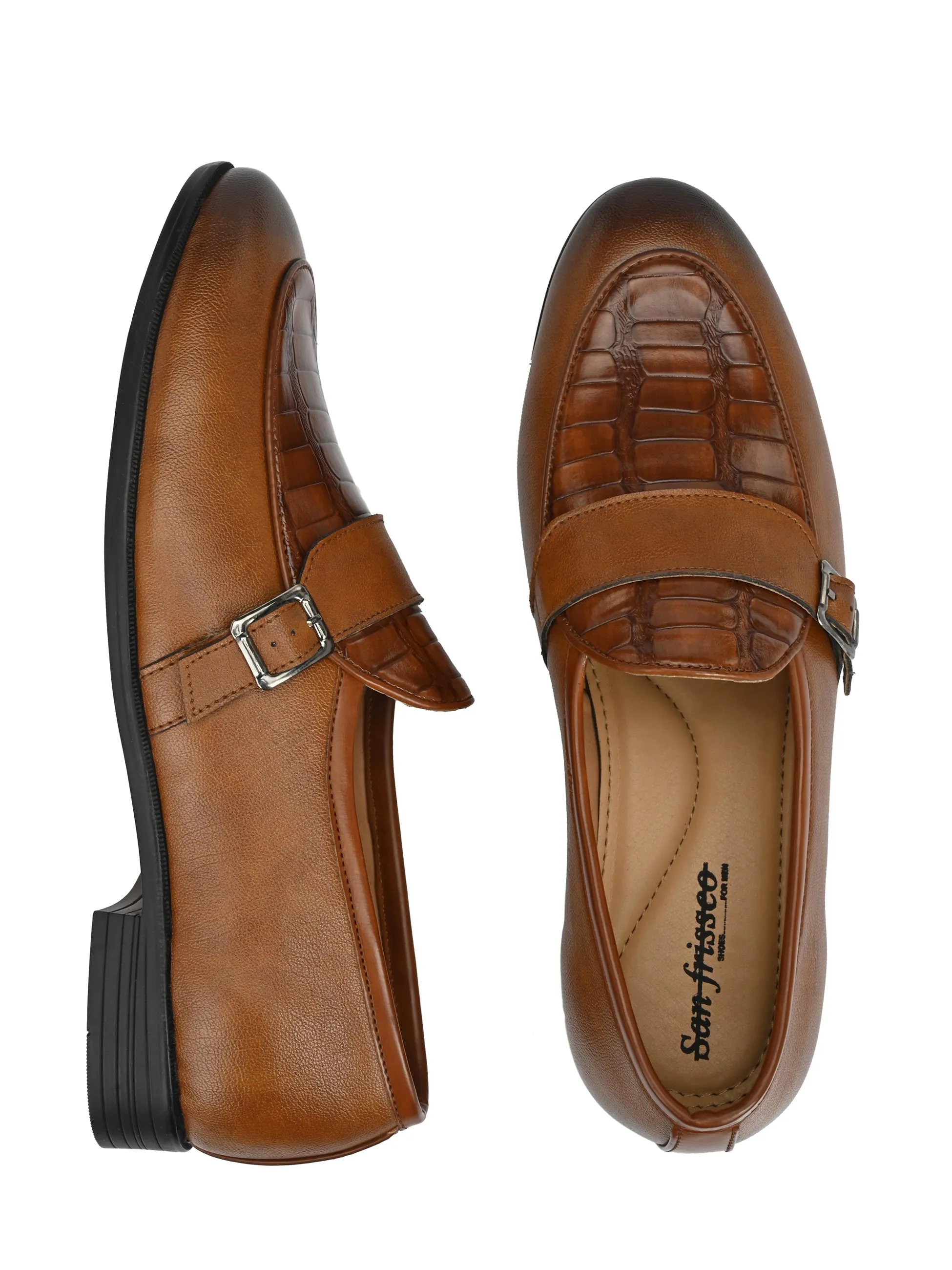 Raffle Tan Monk Loafers