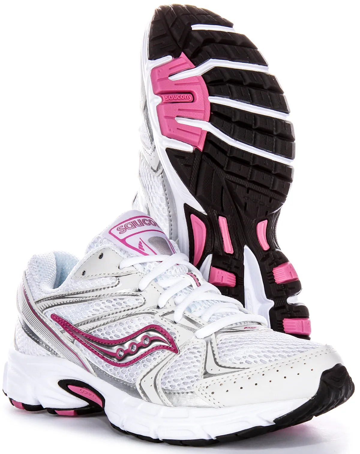 Saucony Ride Millennium In White Pink For Women