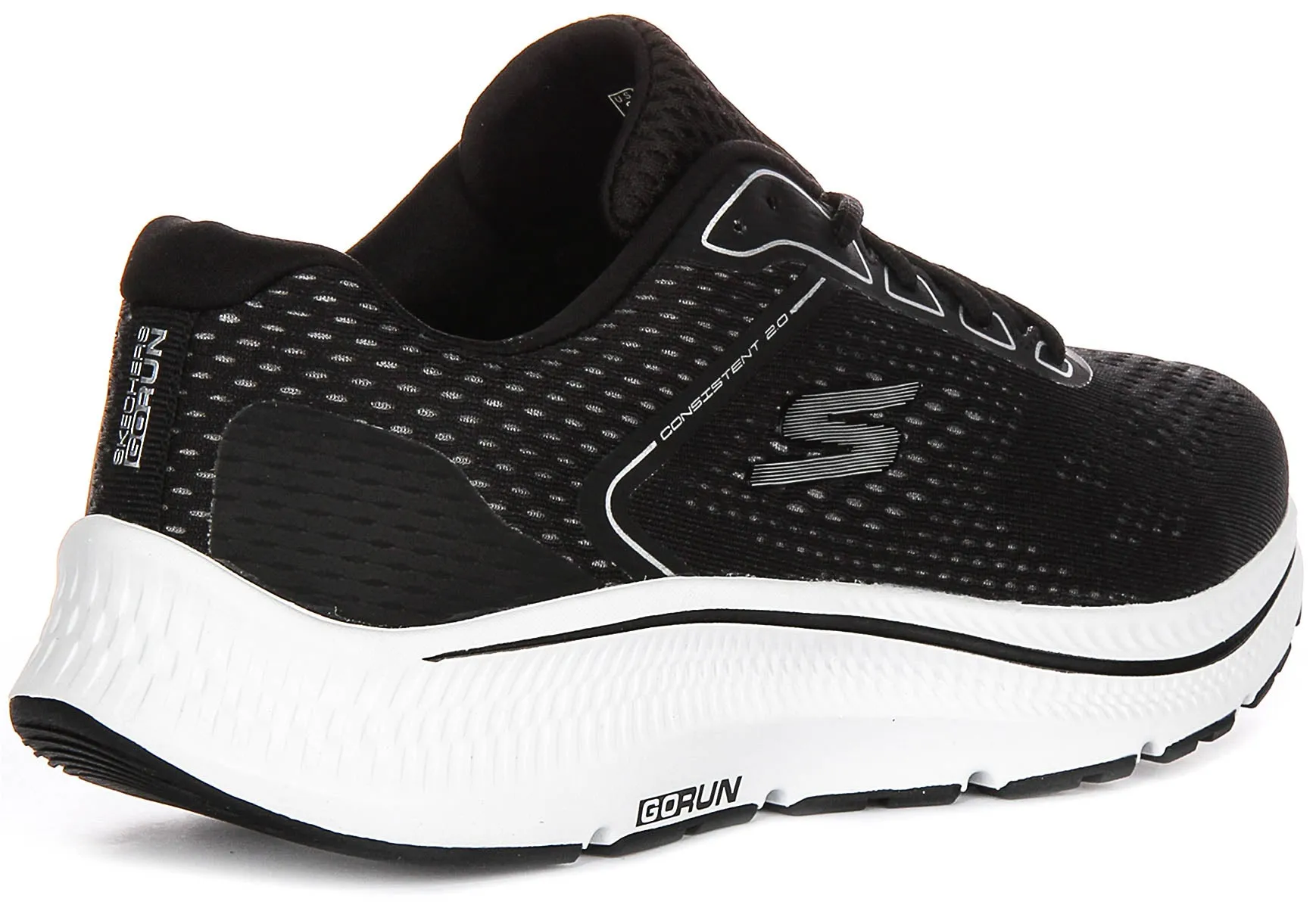 Skechers Go Run Trail Al In Black White For Men