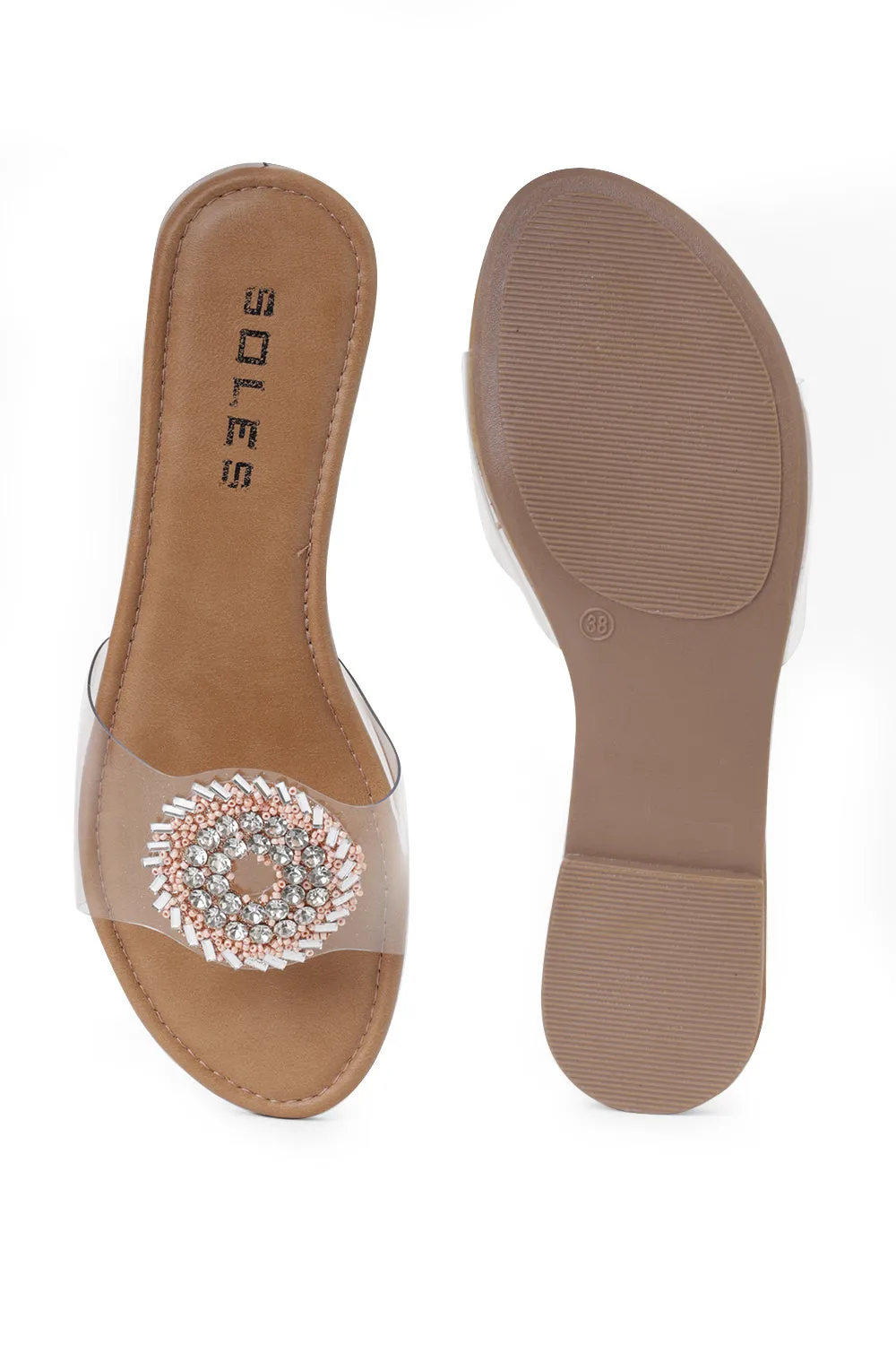 SOLES Sequence Transparent Strap Flats