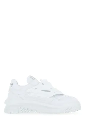 VERSACE | White leather Odissea slip ons